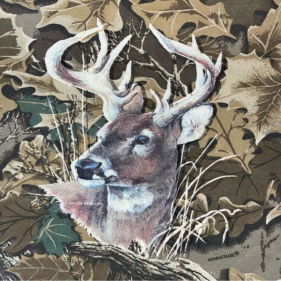 Vintage 90s Camo Trophy Buck Dixie Outfitters Sweatshirt Size Large - Picture 9 of 16